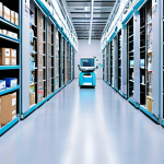 **

"A brightly lit, futuristic hospital warehouse with automated robots meticulously organizing medicine packages. Digital displays show real-time inventory data. Focus on efficiency and advanced technology; emphasize clean, modern design. The setting should feel organized and cutting-edge, hinting at data-driven management."

**