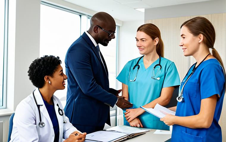 보건학과 교육과정 개혁 - Interdisciplinary Healthcare Team Meeting**

"A diverse group of fully clothed healthcare profession...
