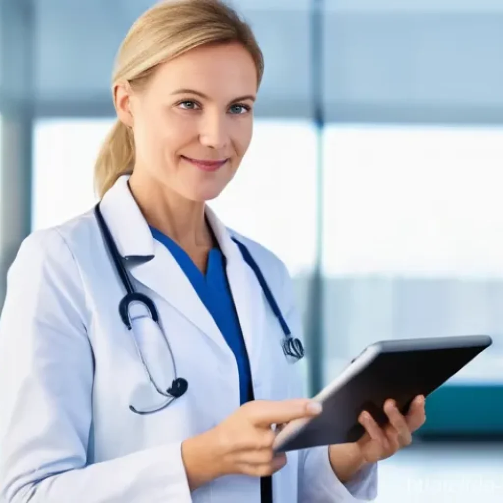 보건학에서의 건강 정보 시스템 - **Prompt 1: Empowering Patient with ePA (Electronic Patient Record)**
    "A confident German woman ...