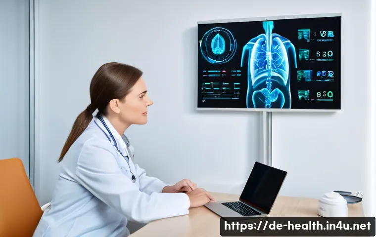 보건학과 의료 자원 배분 - **Prompt 1: Digital Consultation in a German Clinic**
    A bright, clean, and modern medical consul...